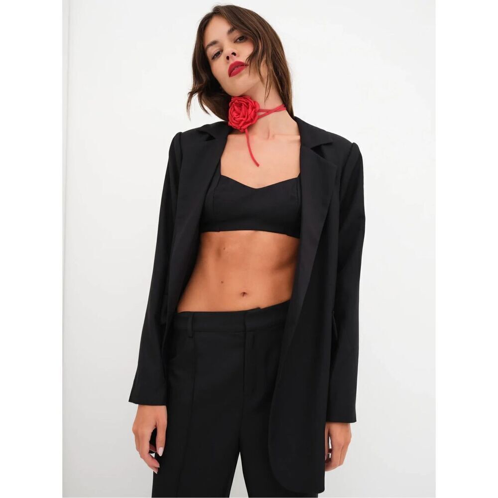 NWT For Love & Lemons Courtney Black Blazer Women’s size 2X